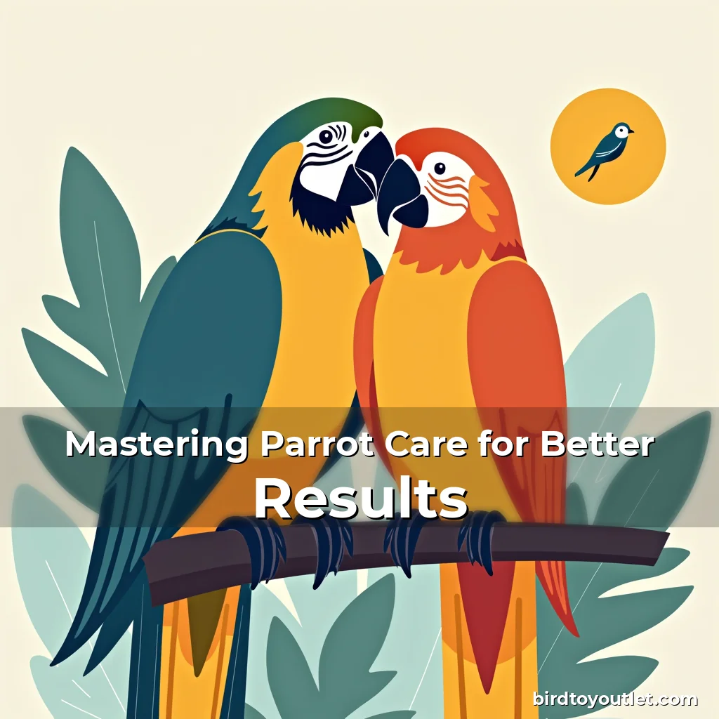 Artistic representation for Mastering Parrot Care for Better Results
